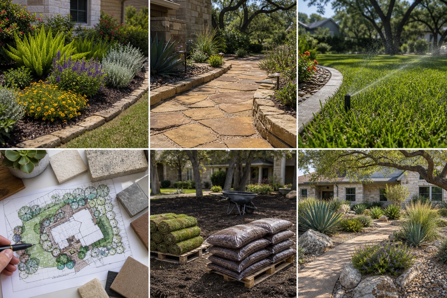 Landscape design plan on a table