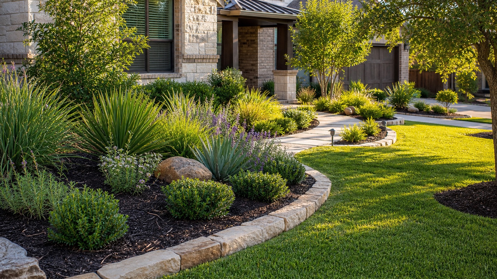 Residential landscape planning in a Central Texas yard
