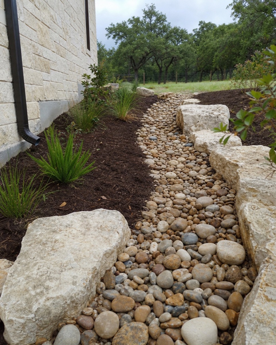 Landscape drainage correction